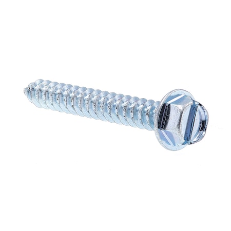 Prime-Line Sheet Metal Screw Self-Tap Hx Wsh Head Sltd Dr No. 12 X 1-1/2in Zinc Plated Steel 50PK 9025799